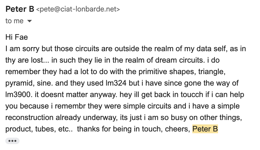 Peter Blasser's email